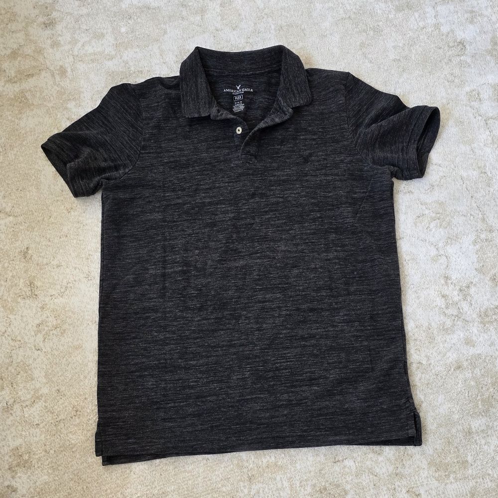 American Eagle Outfitters Charcoal Polo Shirt